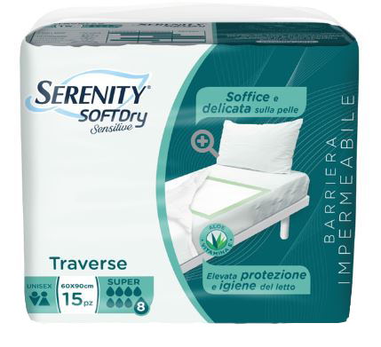 SERENITY TRAVERSA SD SENSITIVE SUPER 60X90 CM 15 PEZZI - Luckyfarma.it
