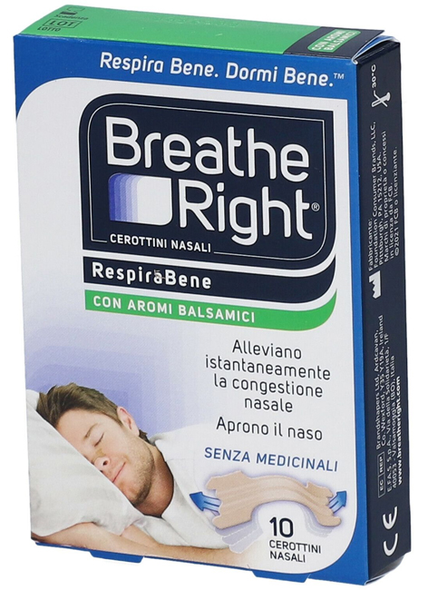 CEROTTI NASALI BREATHE RIGHT BALSAMICI 10 PEZZI - Luckyfarma.it