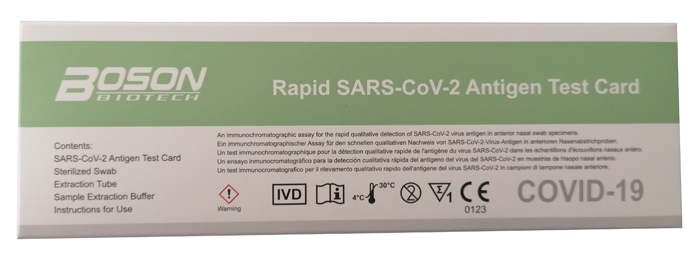 TEST ANTIGENICO RAPIDO COVID-19 AUTODIAGNOSTICO DETERMINAZIONE QUALITATIVA ANTIGENI SARS-COV-2 IN TAMPONI NASALI MEDIANTE IMMUNOCROMATOGRAFIA - Luckyfarma.it