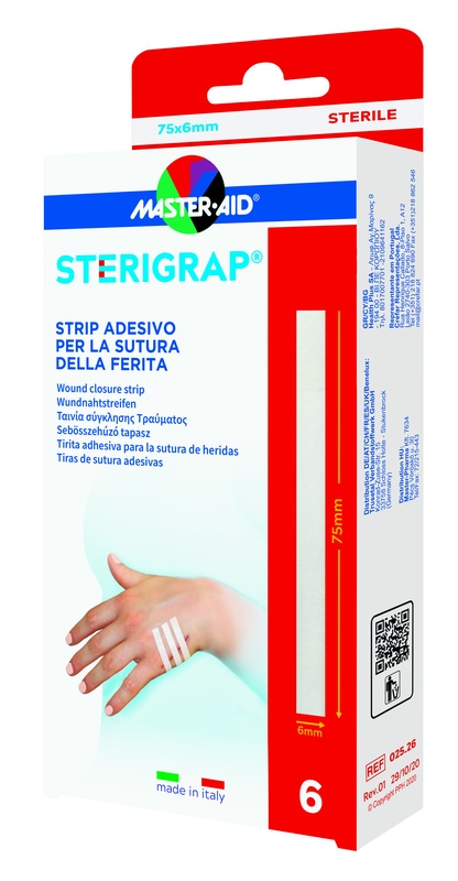 MASTER-AID STERIGRAP STRIP ADESIVO SUTURA FERITE 75X6 MM 6 PEZZI - Luckyfarma.it