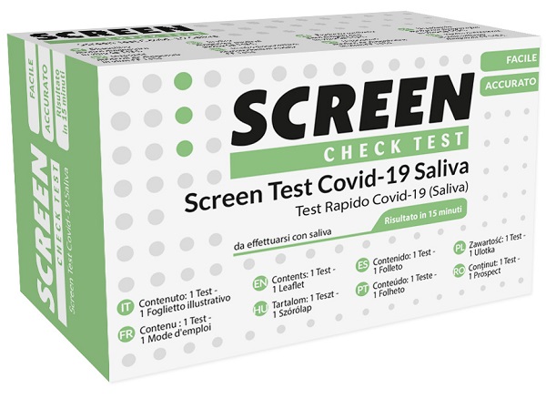 TEST ANTIGENICO RAPIDO COVID-19 SCREEN AUTODIAGNOSTICO DETERMINAZIONE QUALITATIVA ANTIGENI SARS-COV-2 IN CAMPIONI SALIVARI MEDIANTE IMMUNOCROMATOGRAFIA - Luckyfarma.it