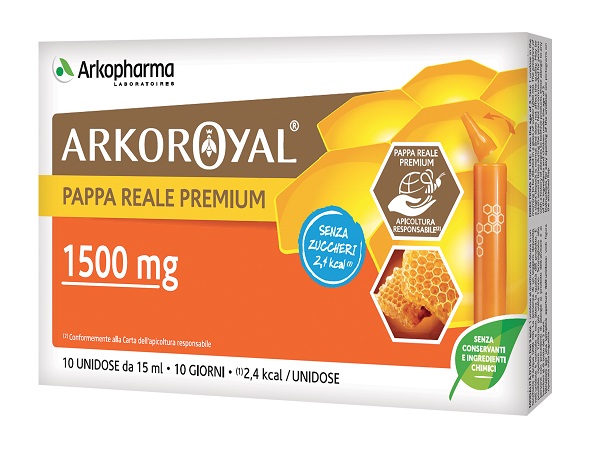 ARKOROYAL PAPPA REALE 1500MG SENZA ZUCCHERO 10 FLACONCINI DA 15 ML - Luckyfarma.it
