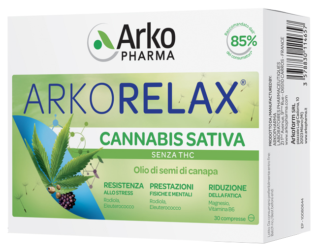 ARKORELAX CANNABIS SATIVA 30 COMPRESSE - Luckyfarma.it
