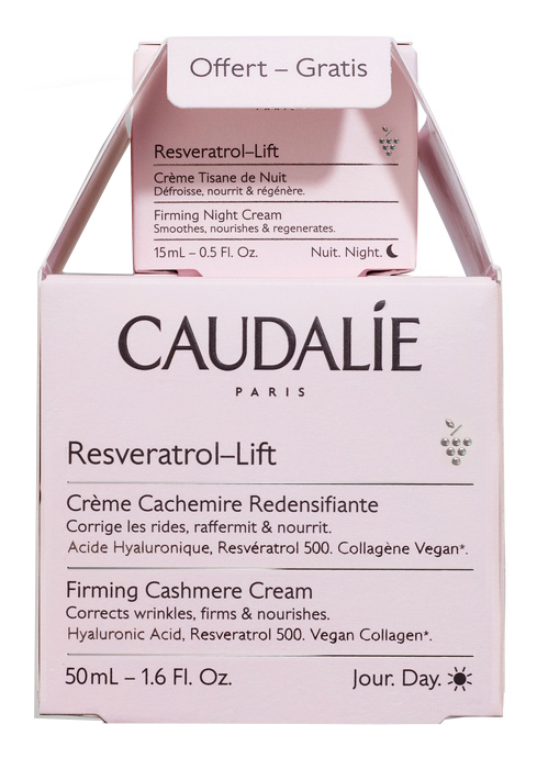 CAUDALIE COFANETTO RESVERATROL LIFT DUO 2021 1 RESVERATROL LIFT CREMA TISANA DELLA NOTTE 15 ML + 1 RESVERATROL LIFT CREMA CASHMERE RIDENSIFICANTE 50 ML - Luckyfarma.it