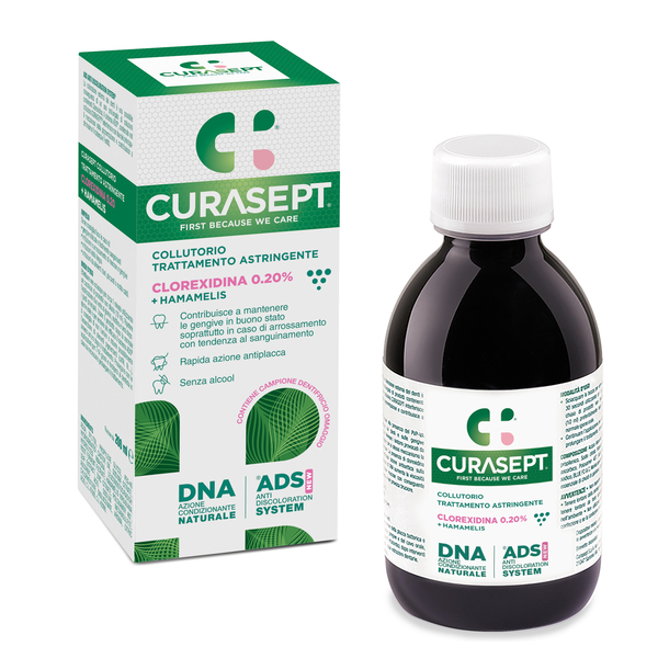 CURASEPT COLLUTORIO ADS DNA TRATTAMENTO ASTRINGENTE 200 ML + CAMPIONE OMAGGIO DENTIFRICIO ASTRINGENTE 6 ML - Luckyfarma.it