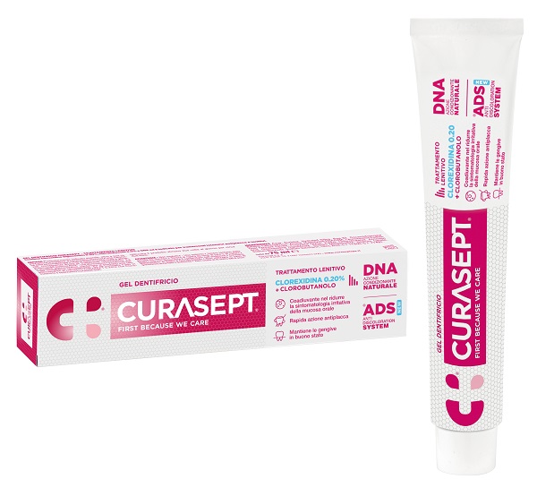 CURASEPT GEL DENTIFRICIO ADS DNA TRATTAMENTO LENITIVO 75 ML - Luckyfarma.it