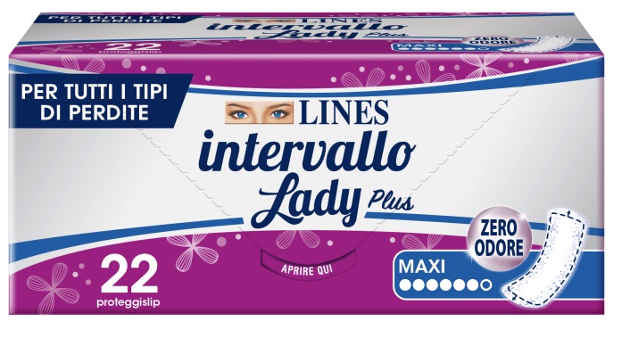 PROTEGGISLIP LINES INTERVALLO LADY PLUS MAXI 22 PEZZI - Luckyfarma.it