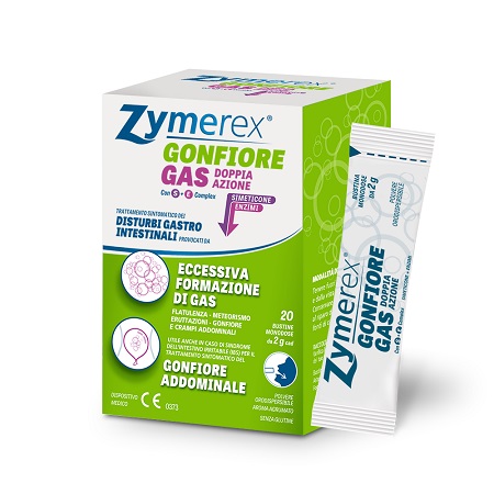 ZYMEREX GAS DOPPIA AZIONE CON S+E COMPLEX 20 BUSTINE MONODOSE DA 2 G - Luckyfarma.it