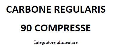 CARBONE REGULARIS 90 COMPRESSE - Luckyfarma.it