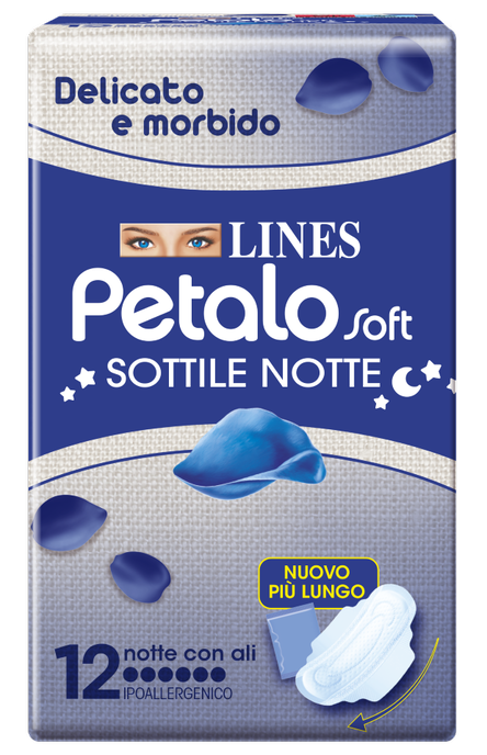 LINES PETALO SOFT NOTTE 12 PEZZI - Luckyfarma.it