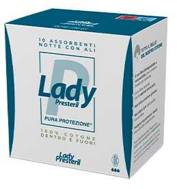 LADY PRESTERIL ASSORBENTI NOTTE CON ALI RIPIEGATI BIODEGRADABILI 10 PEZZI - Luckyfarma.it