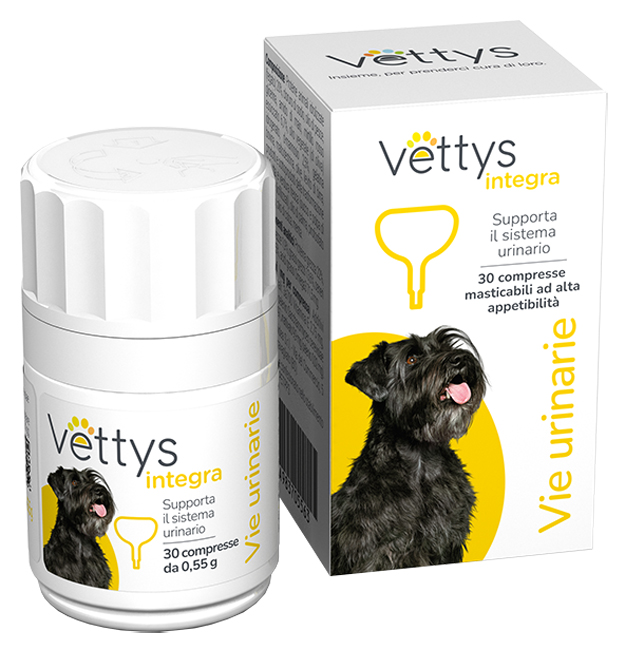 VETTYS INTEGRA VIE URINARIE CANE 30 COMPRESSE MASTICABILI - Luckyfarma.it