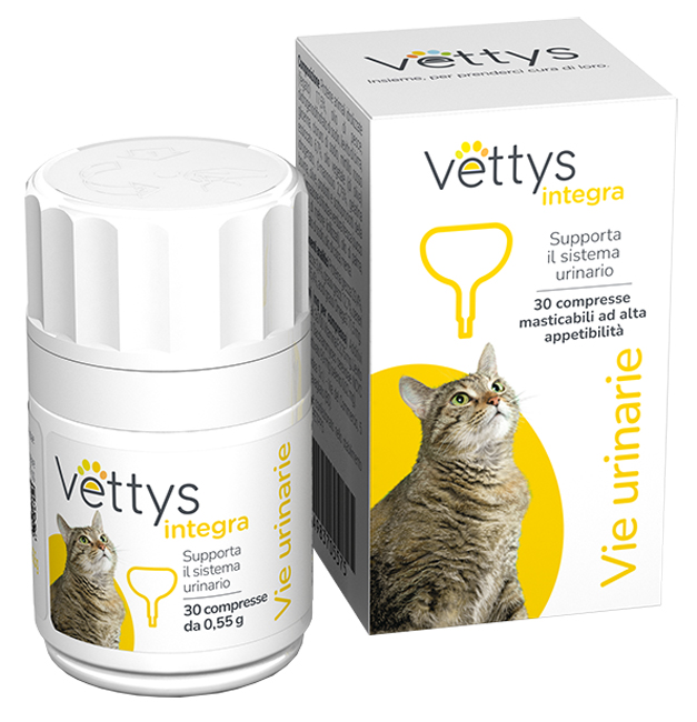 VETTYS INTEGRA VIE URINARIE GATTO 30 COMPRESSE MASTICABILI - Luckyfarma.it