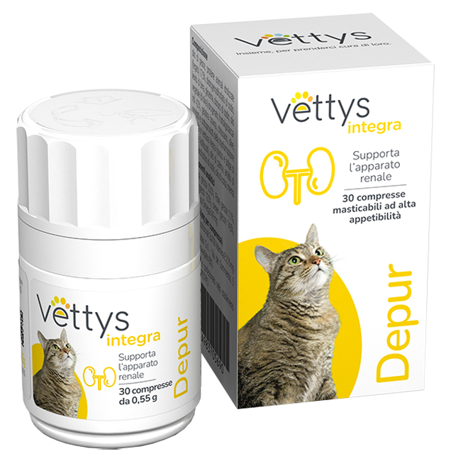 VETTYS INTEGRA DEPUR GATTO 30 COMPRESSE MASTICABILI - Luckyfarma.it