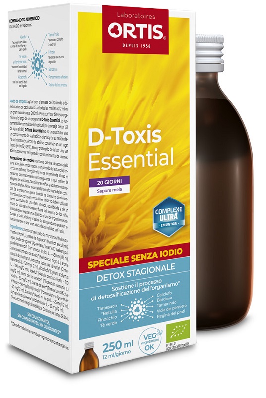 D-TOXIS ESSENTIAL MELA SENZA IODIO BIO 250 ML - Luckyfarma.it