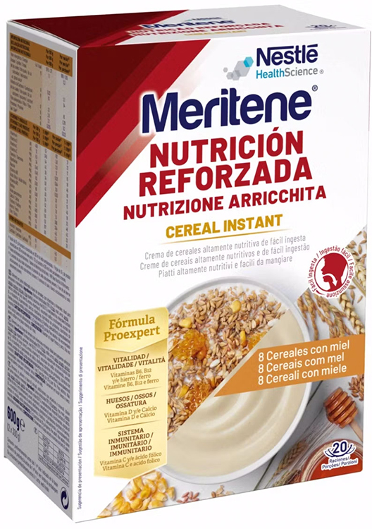 MERITENE CEREAL INSTANT 8 CEREALI E MIELE 2 PEZZI DA 300 G - Luckyfarma.it