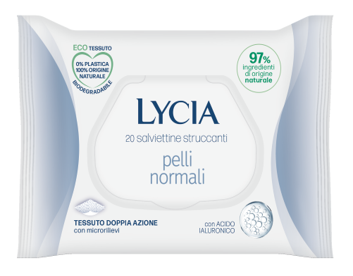 LYCIA SALVIETTINE STRUCCANTI PELLI NORMALI 20 PEZZI - Luckyfarma.it