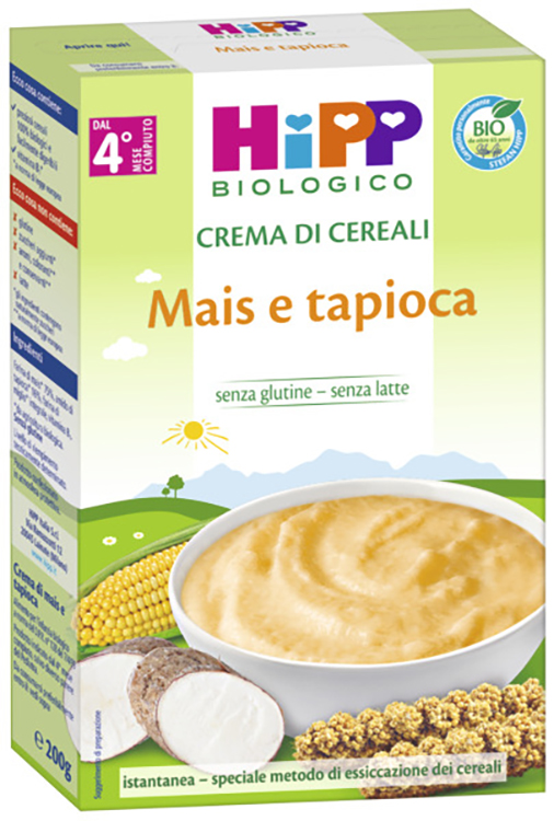 HIPP BIO CREMA CEREALI MAIS/TAPIOCA 200 G - Luckyfarma.it