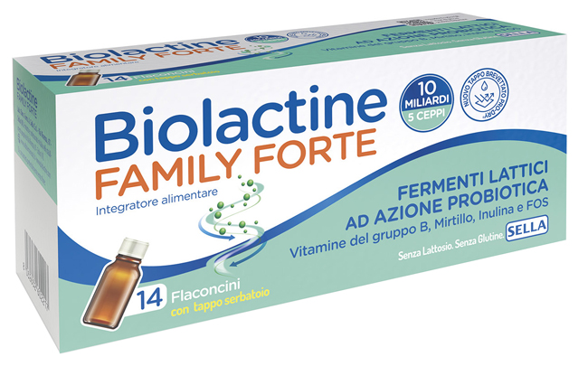 BIOLACTINE FAMILY FORTE 10 MILIARDI 14 FLACONCINI DA 9 ML - Luckyfarma.it