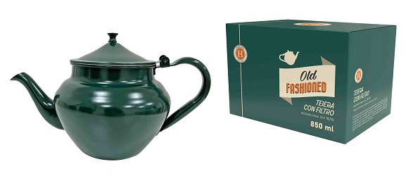 HIMALAYA OLD FASHIONED TEIERA VERDE DA 850ML IN ACCIAIO INOX CON FILTRO - Luckyfarma.it