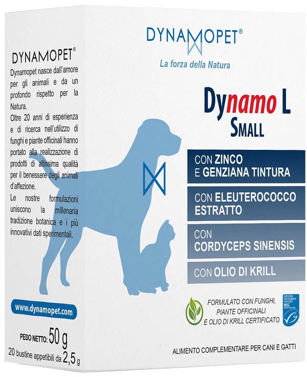 DYNAMO L SMALL 20 BUSTINE APPETIBILI DA 2,5 G - Luckyfarma.it