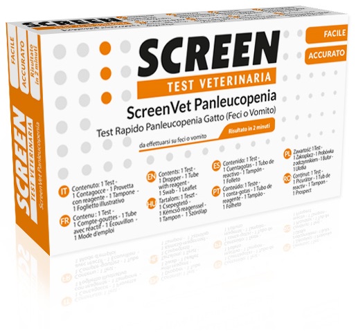SCREENVET TEST RAPIDO PANLEUCOPENIA FECI/VOMITO GATTO - Luckyfarma.it