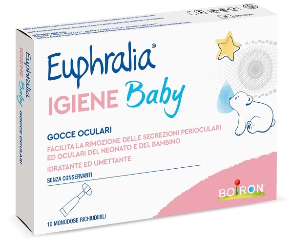 GOCCE OCULARI EUPHRALIA IGIENE BABY 10 MONODOSE RICHIUDIBILI X 0,5 ML - Luckyfarma.it