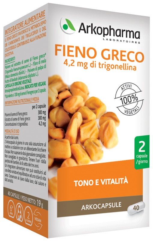 ARKOCAPSULE FIENO GRECO 40 CAPSULE - Luckyfarma.it