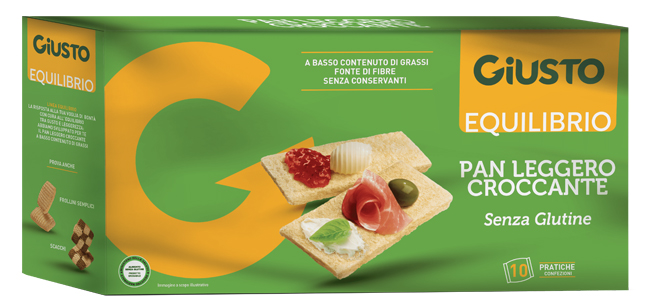 GIUSTO EQUILIBRIO SENZA GLUTINE PAN LEGGERO CROCCANTE 250 G - Luckyfarma.it