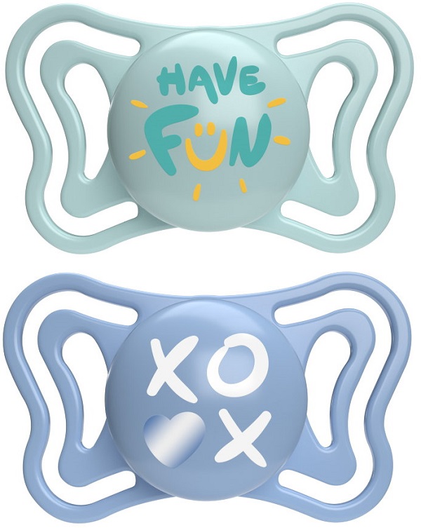 CHICCO SUCCHIETTO LIGHT AZZURRO SILICONE 6-16M 2 PEZZI - Luckyfarma.it