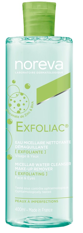 EXFOLIAC ACQUA MICELLARE DETERGENTE STRUCCANTE ESFOLIANTE 400 ML - Luckyfarma.it