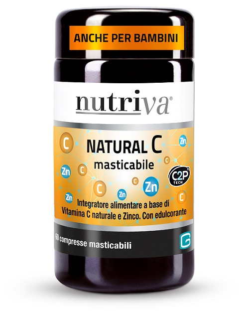 NUTRIVA NATURAL C 60 COMPRESSE MASTICABILI - Luckyfarma.it