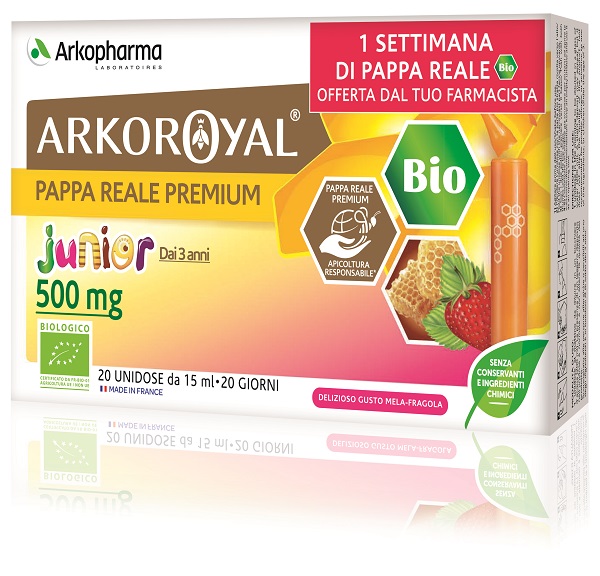 ARKOROYAL JUNIOR PAPPA REALE 500MG BIO 20 FIALOIDI PROMO - Luckyfarma.it