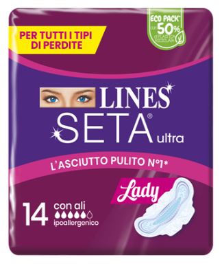 LINES SETA ULTRA ASSORBENTI LADY ALI CP 14 PEZZI - Luckyfarma.it