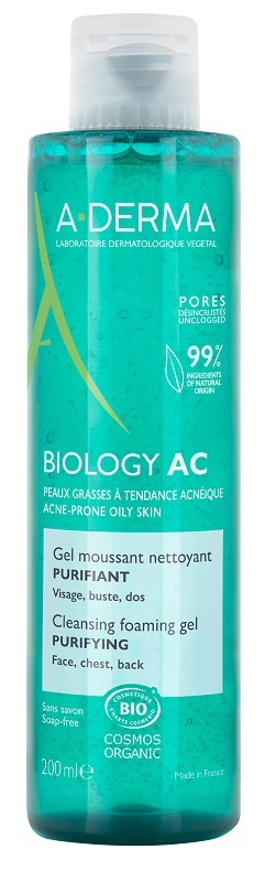 ADERMA BIOLOGY AC GEL DETERGENTE SCHIUMOGENO PURIFICANTE 200 ML - Luckyfarma.it