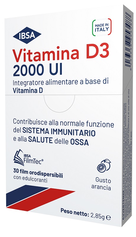 VITAMINA D3 IBSA 2000 UI 30 FILM ORODISPERSIBILI - Luckyfarma.it