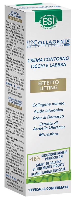 ESI BIOCOLLAGENIX CREMA CONTORNO OCCHI LABBRA EFFETTO LIFTING 15 ML - Luckyfarma.it